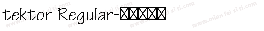tekton Regular字体转换